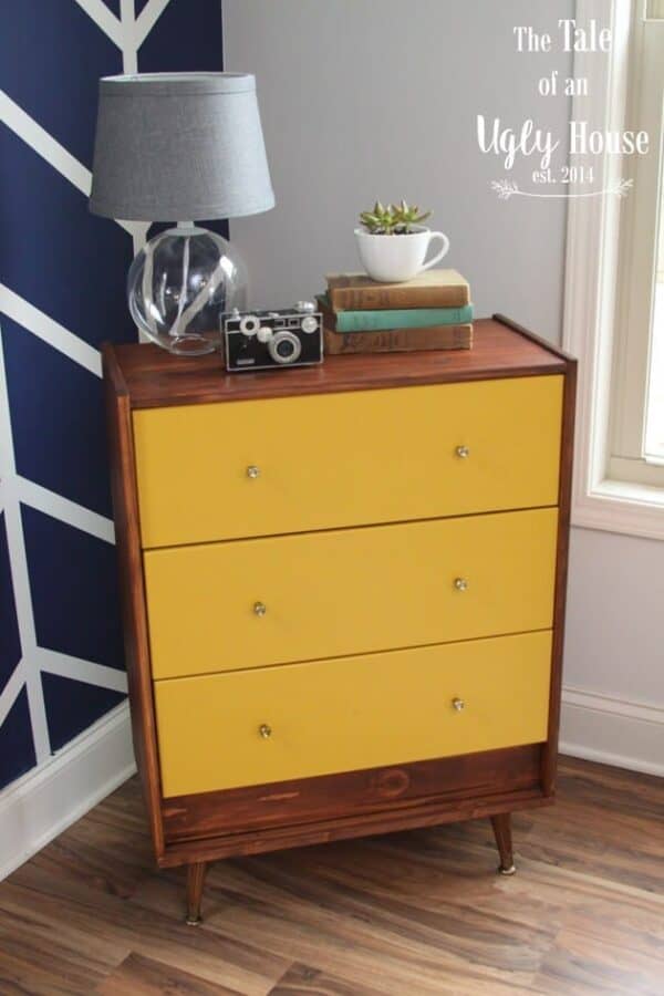 Sunshine yellow modern chest